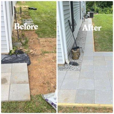 Small walkway installation.