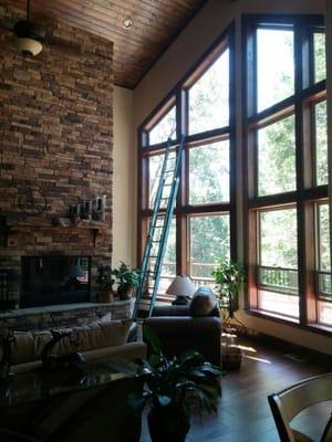 Cleaning windows in Shaver lake