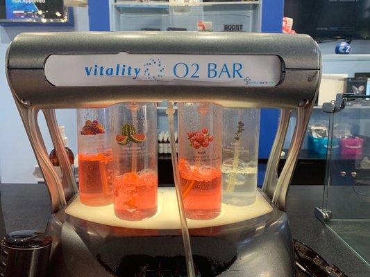 Oxygen bar. Scents? "Chillin," "fresh," "watermelon," and "sex on the beach"