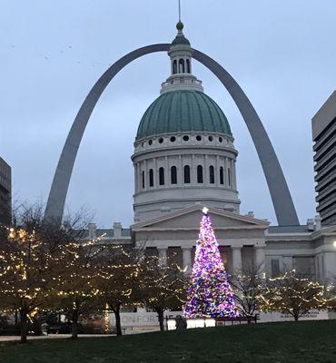 Great view of the Arch from Keiner, with the tree!