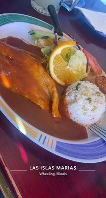 Filete a la diabla. The sauce is flavorful and the spiciness is just right.