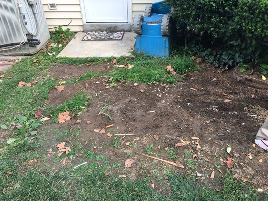 Construction debris removed from backyard: After