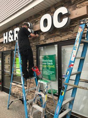 Exterior Channel Letter Install