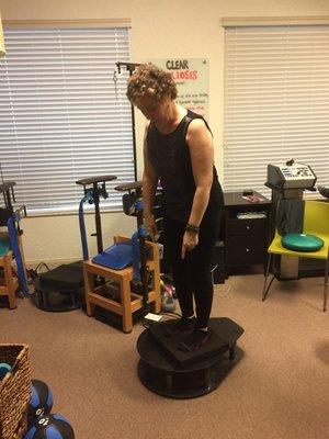 Vibration plate. Scoliosis area. Doc is top 40 in field in the  World!!