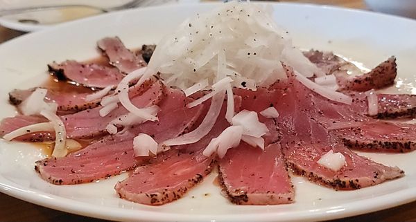 Pepper Tuna, thin sliced.