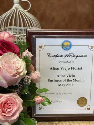 Aliso Viejo Business of the month for May 2021