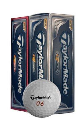 TaylorMade TP Red golf ball. TP stands for Tour Preferred.