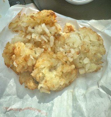 Undercooked hash browns