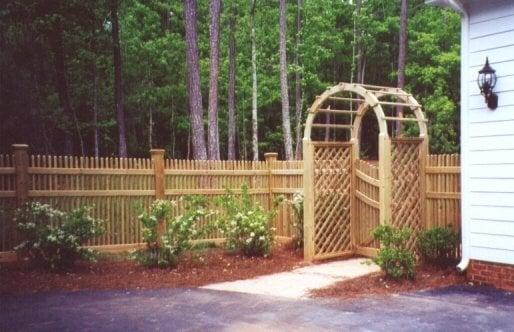 Wood Fence & Wood Arbor Installation