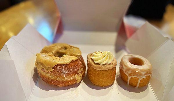 Left to right: Maple Glaze, Mini Cinnamon Cream Cheese, Mjni Purist.