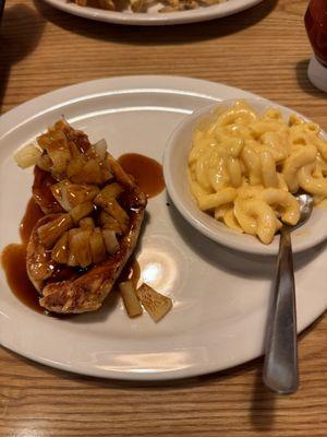 Teriyaki Pineapple Chicken with Mac and Cheese