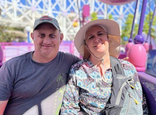 My parents riding for the first and only time.