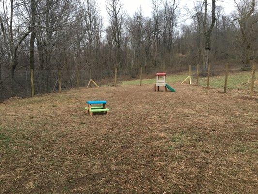 The HUGE playground area outside