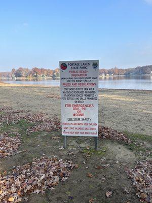 Beach sign