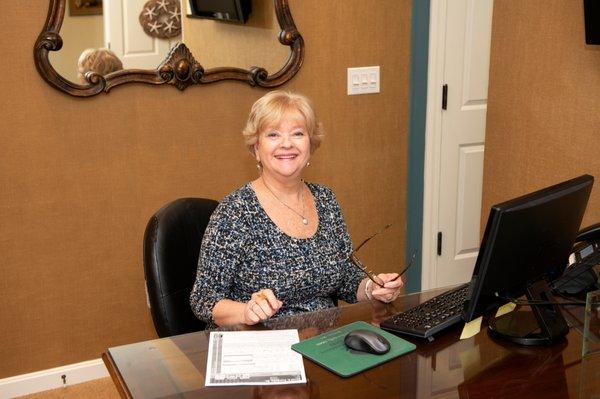 Kathy- our office manager at the front desk