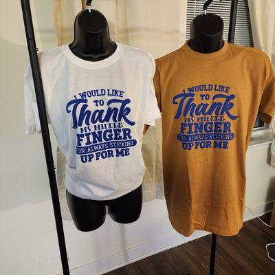 Short sleeve thank you t-shirts