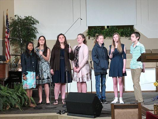 The Youth choir led the worship service