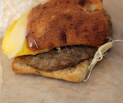 Classic sausage, egg & cheese Handwich ($5.89)