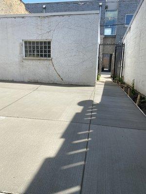 Big Concrete Brushed Patio and Sidewalk.