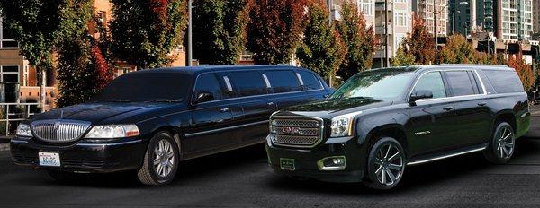 Black Car Service for business and pleasure--choose from sedans, SUVs, and limos.