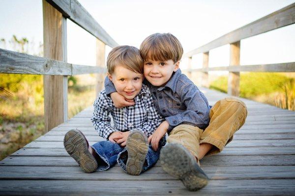 Tybee Island Family Session. Children on the beach