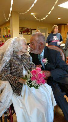 The renewing of Wedding Vows after 70 years of Marriage at Fairmount!