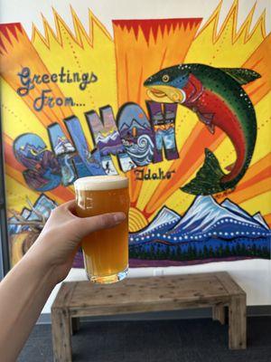 Entrance mural and beer