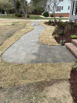 Pavers leading to front door