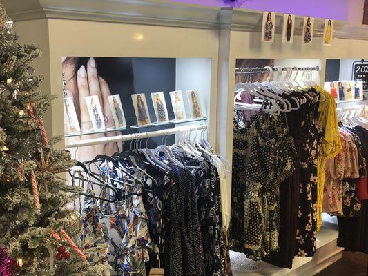 Just one view of the many boutique style clothing areas we have