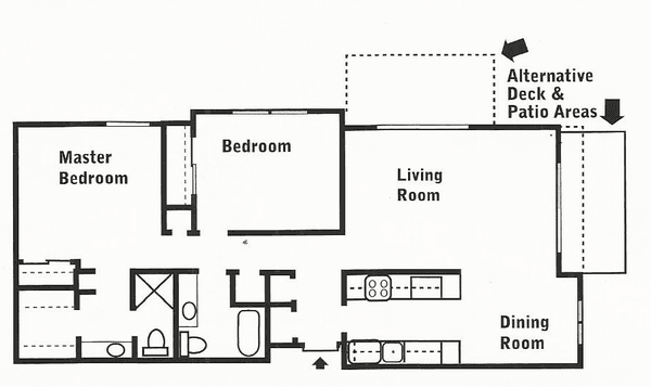 2 bed 2 bath floor plan