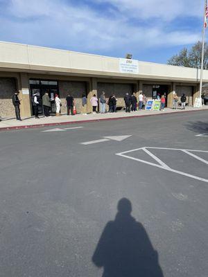 This is the line to get in line to make an appt to get in line. Make an appt. so you only have to stand in 3 lines.  Bring your patience.