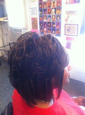 Quick weave Layered Bob