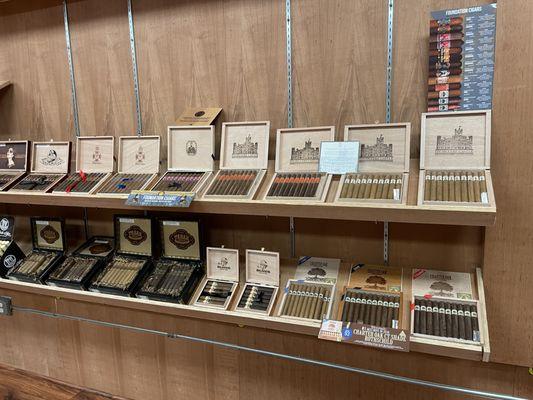 Cigars from Foundation and Drew Estate.