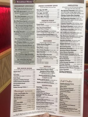 Breakfast Menu