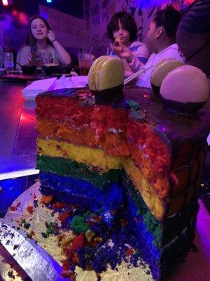 Beautiful pride/macaron cake