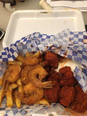 Shrimp and boneless chicken combo