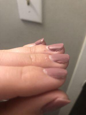 Gel polish peeling within less than a week; polish not even on the tips of the nails to seal like it should.