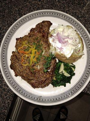 Broiled Rib Eye Steak