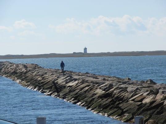 Breakwater and Long Point Lighthouse