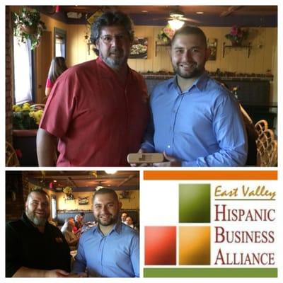 Edgar Olivo was invited to keynote the East Valley Hispanic Business Alliance luncheon in 2014.