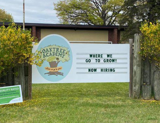 Oaktree Academy Marquee Sign