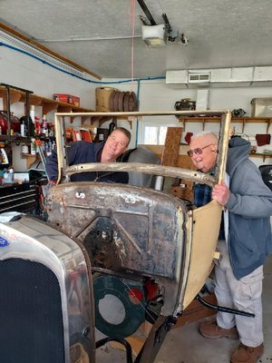 Duane & Rick restoring 1930 Cabriolet