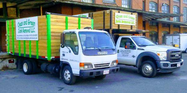 Our two 25 cubic yard dump trucks