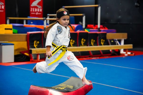 Jump into a world of adventure and growth at Haritos Martial Arts, where kids overcome obstacles both on and off the mat