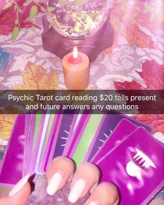 With mention of Yelp ad I have a special $20 tarot card reading