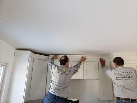 Installing new kitchen cabinets