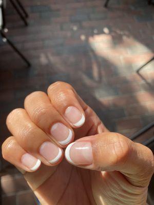 Day one - French tip shellac manicure