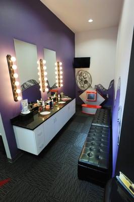 Our patients are stars! This is our movie star dressing room brushing station.