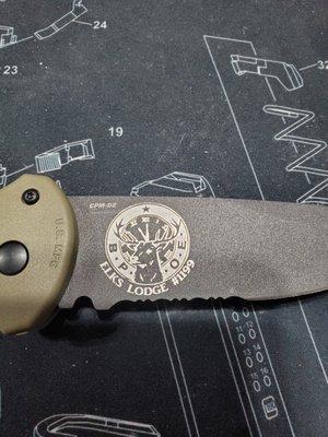 laser engraved knife