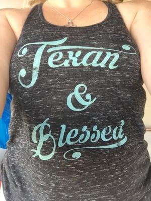 Texan & Blessed Racer Back Tank top